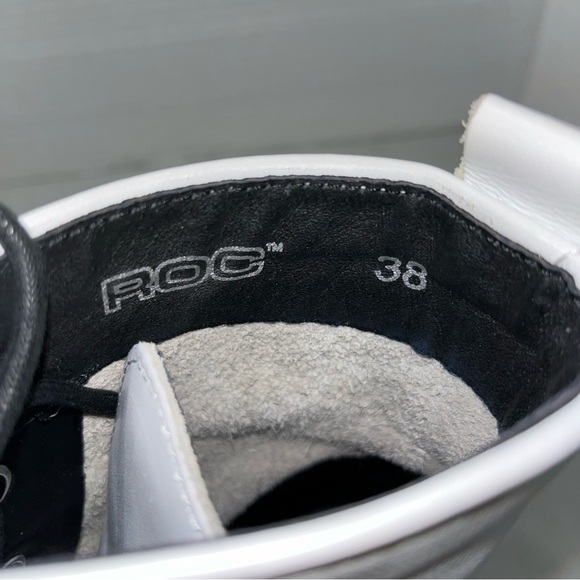 ROC Womens Chisel White Leather Lace Up Ankle Platform Booties Size US 7.5/EU 38 - Picture 10 of 11